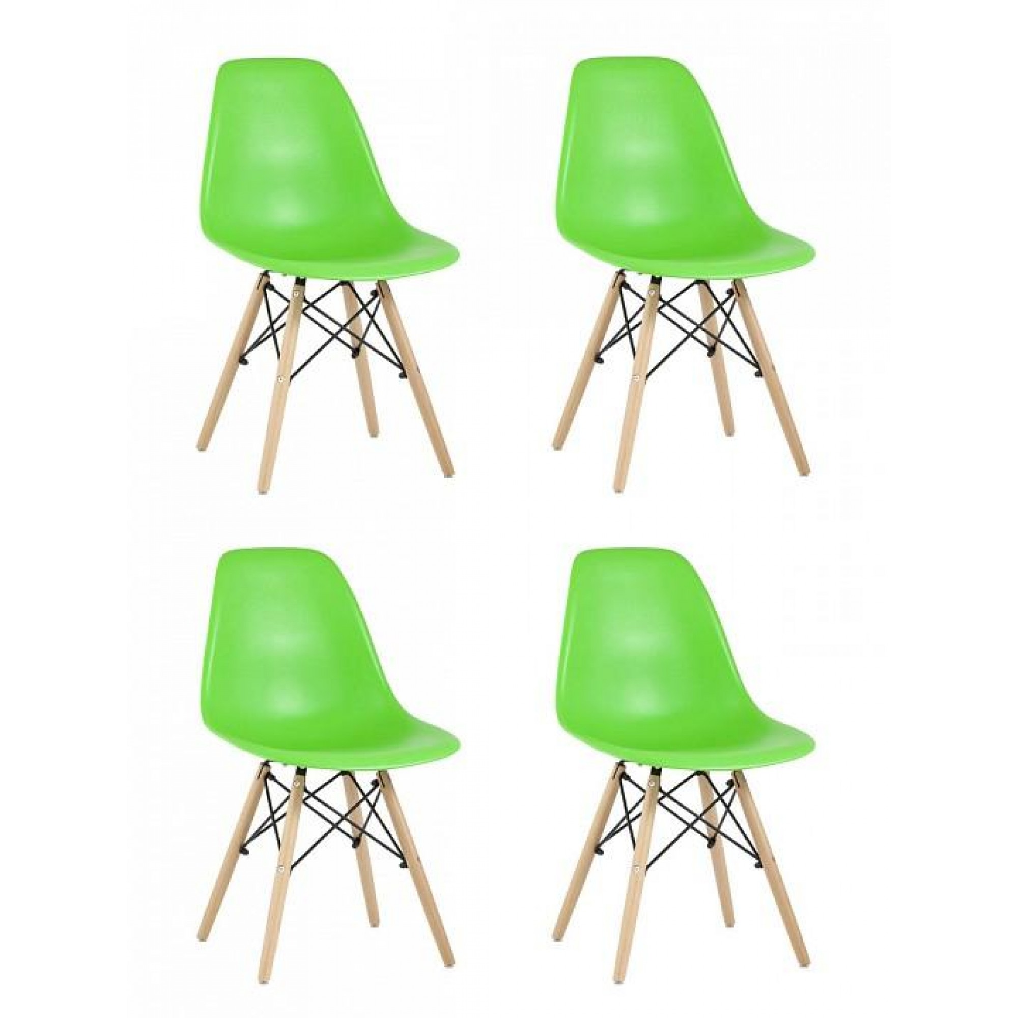 Набор из 4 стульев Eames бежевый 460x530x810(SGR_8056PP-GREEN-90056-X4)