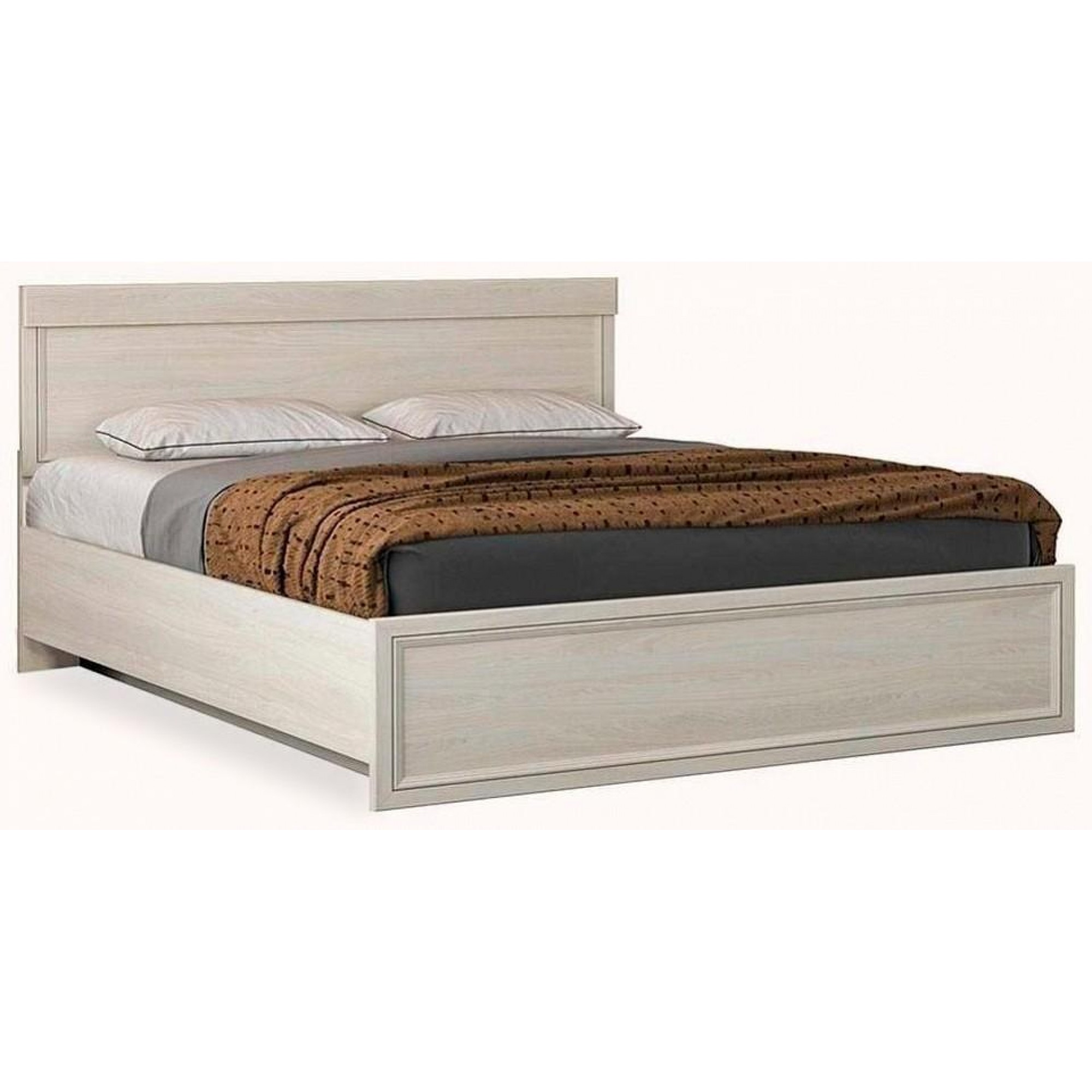 Кровать двуспальная Лиана 45.25-02 древесина коричневая светлая ясень TRM_ML654871661