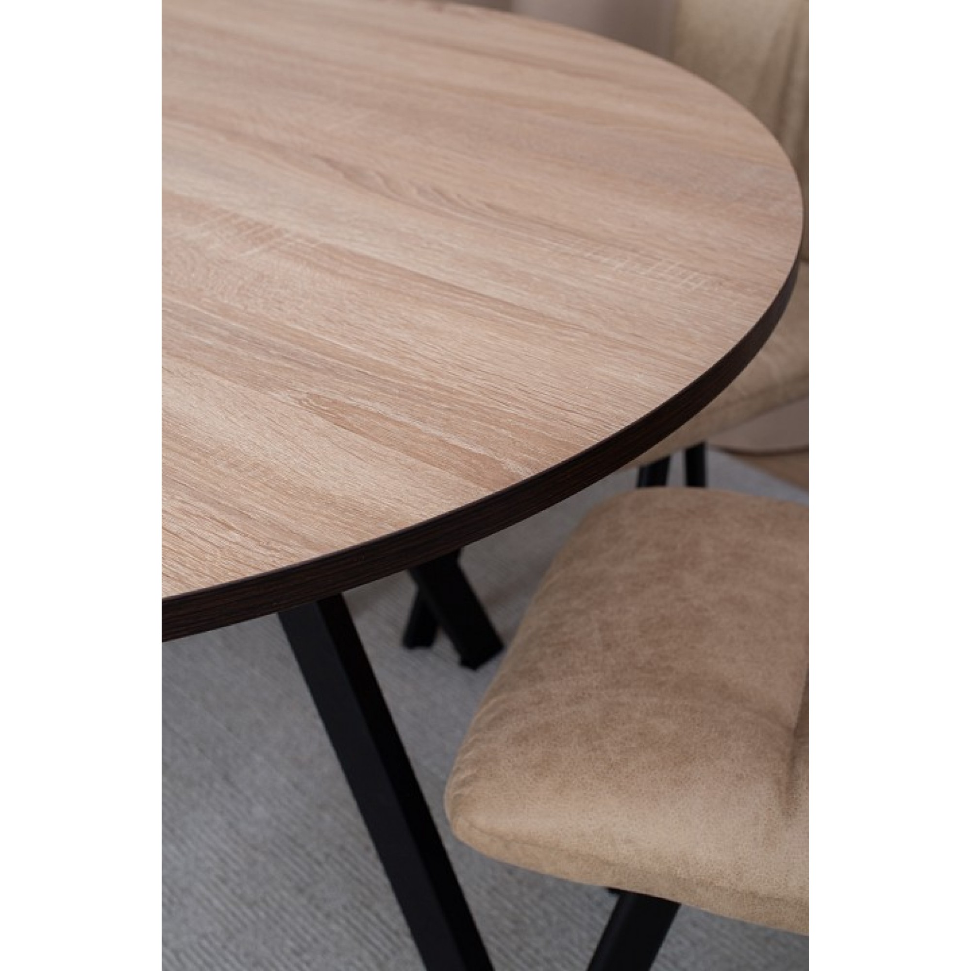 Стол обеденный Дельта К-1 древесина коричневая светлая орех DOM_Delta_K-1_OS_94_CHR