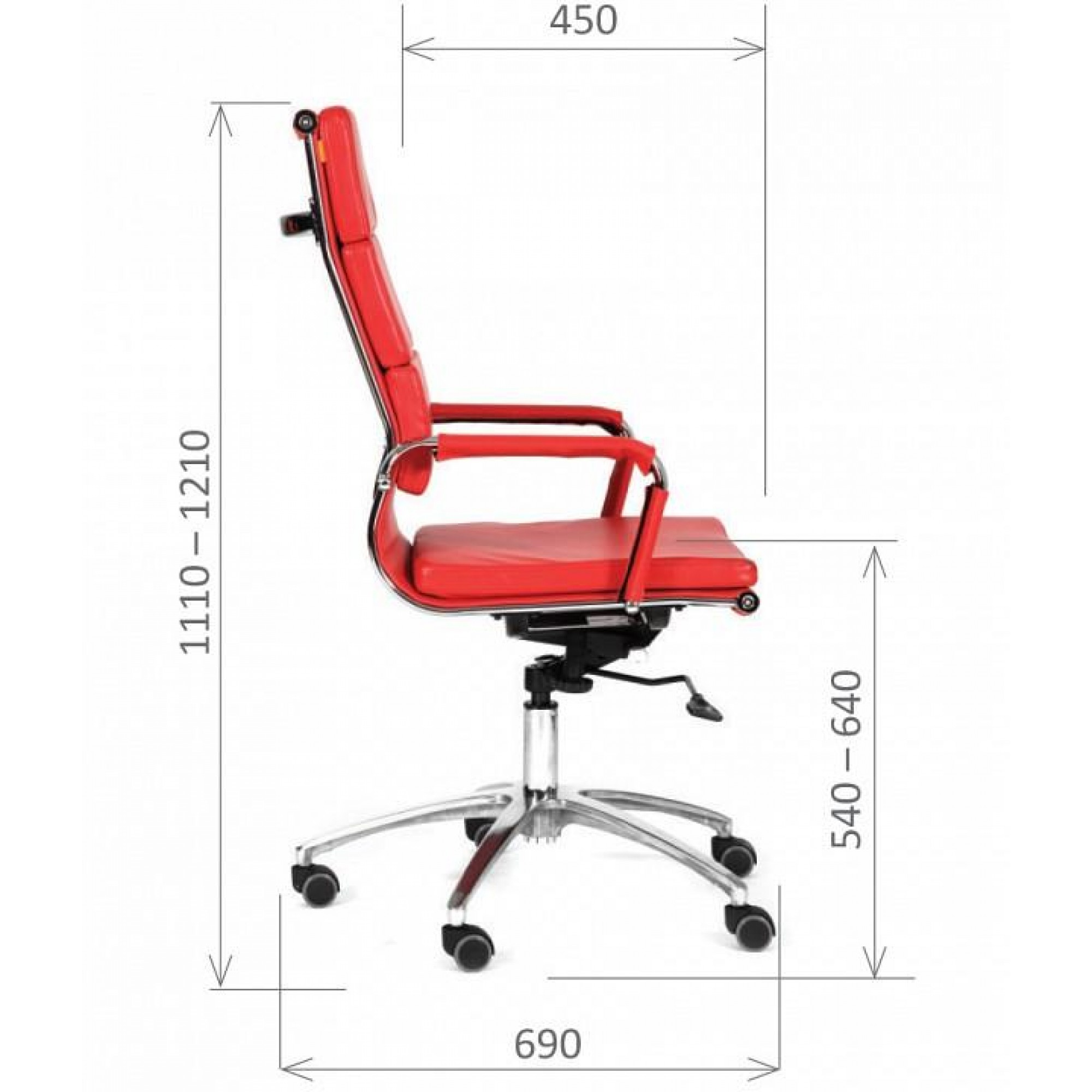 Кресло компьютерное Chairman 750 красный 690x690x1110-1210(CHA_7023172)
