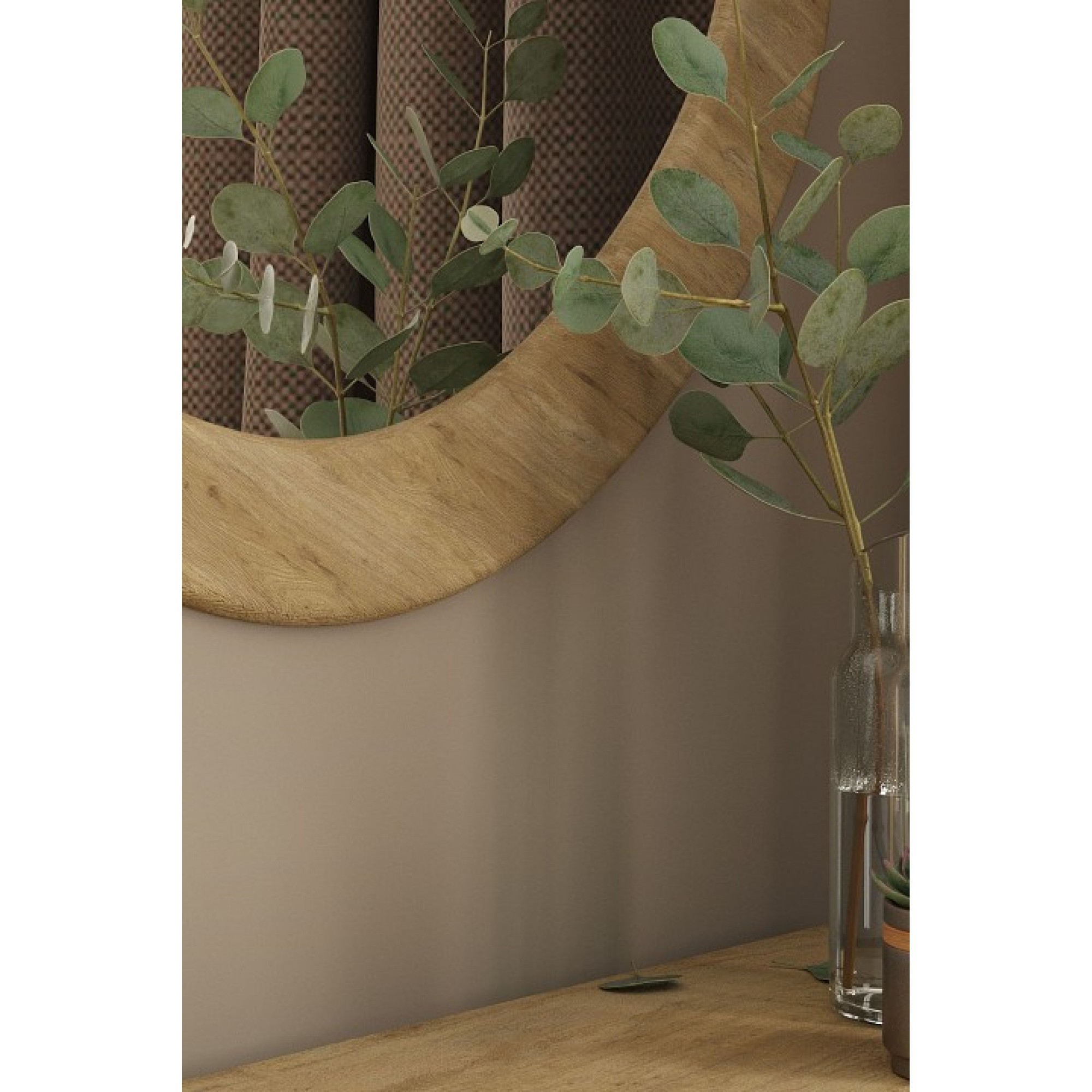 Зеркало настенное Телфорд вью древесина коричневая светлая дуб 875x770x16(KLF_9348732903)