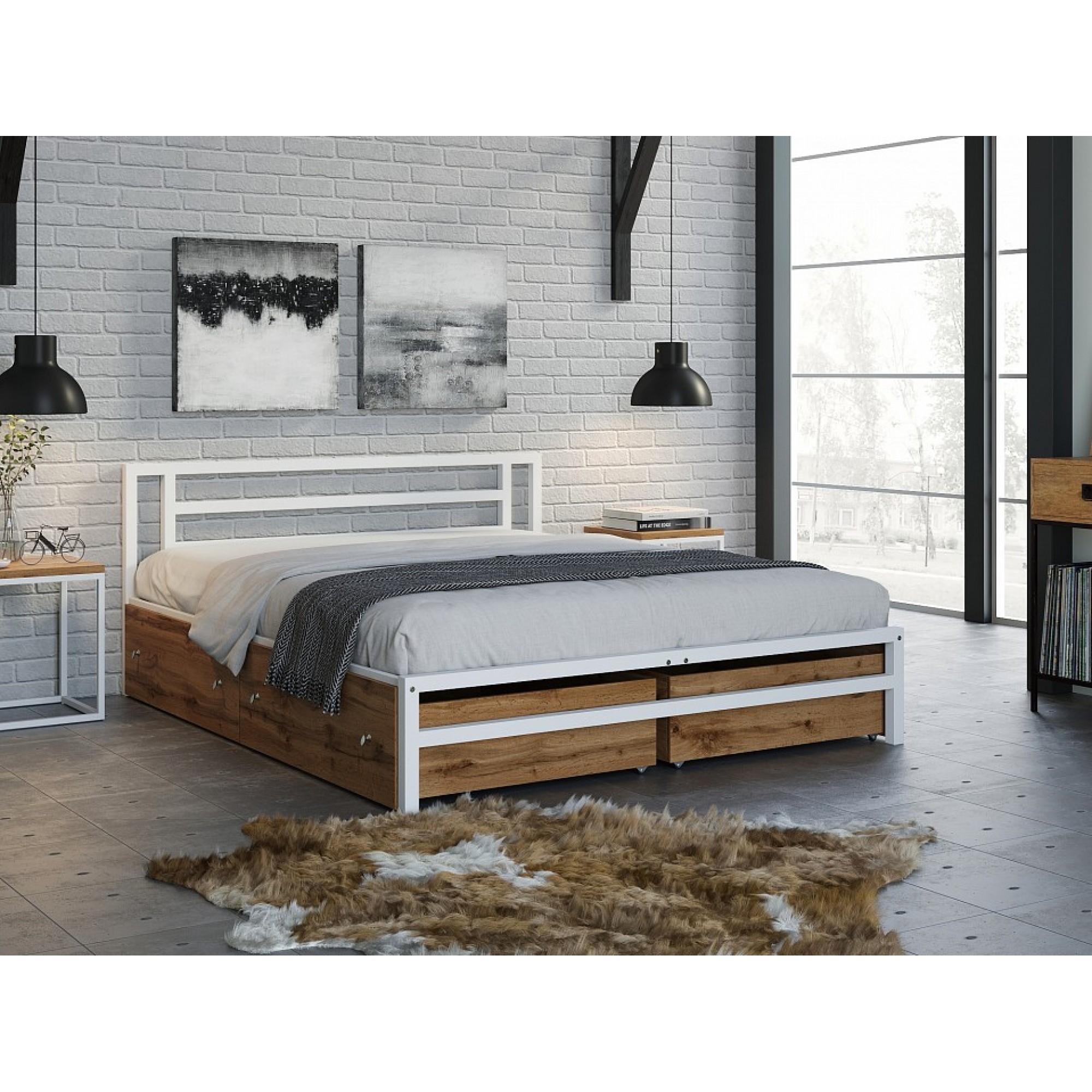 Кровать двуспальная Титан    FSN_4S-TI-4y-vat-9003