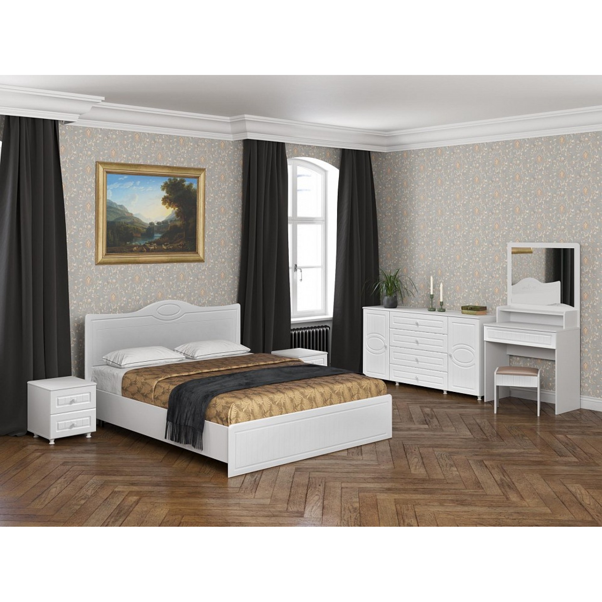 Кровать полутораспальная Монако МН-8    SMB_ML654872598