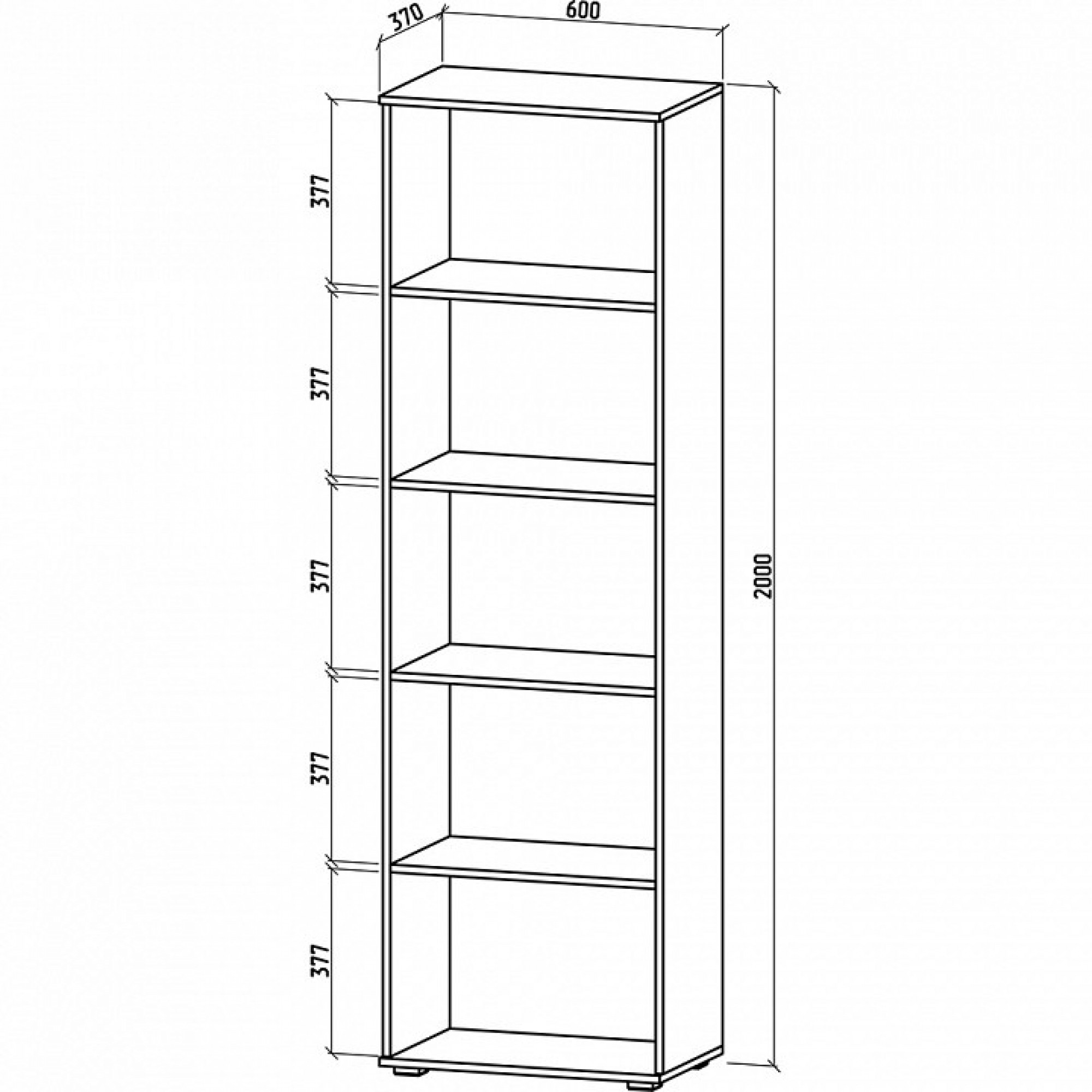 Стеллаж комбинированный Тунис-4    MAS_STT-4-DM