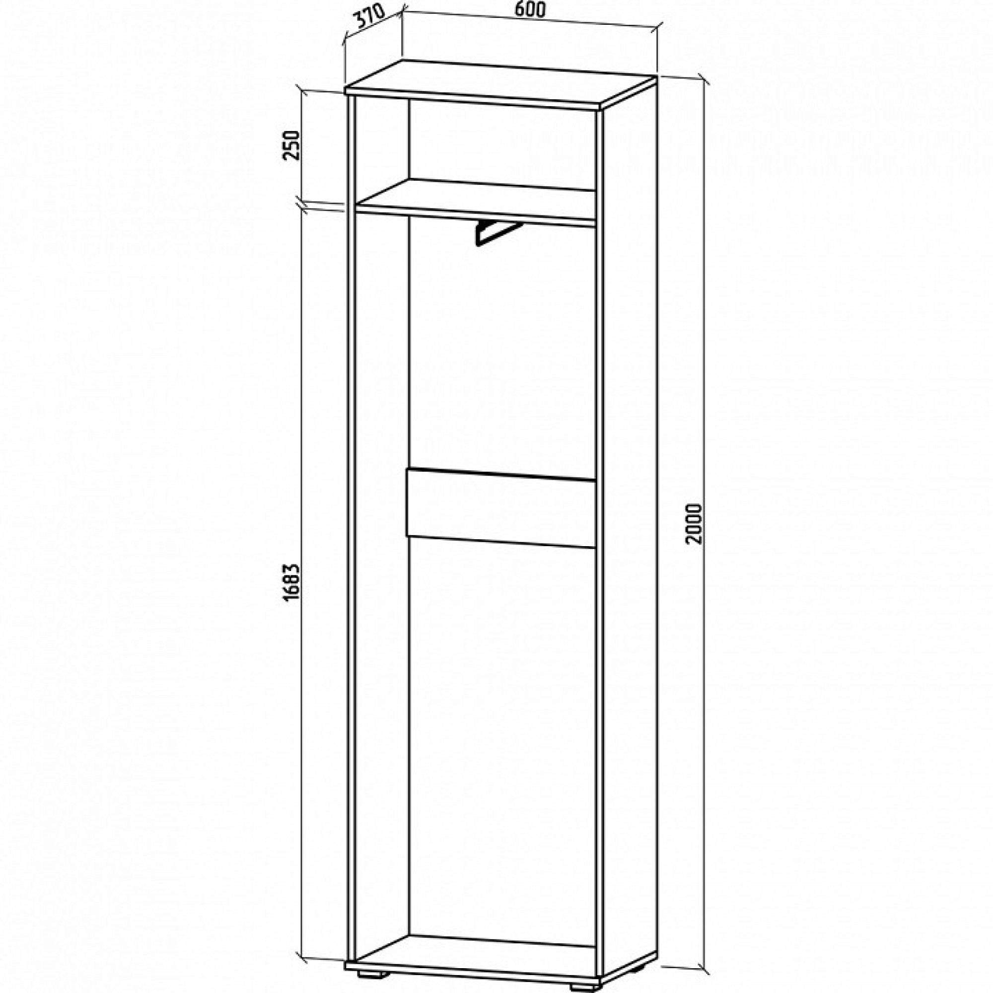 Шкаф платяной Тунис-4    MAS_SHT-4P-DZ