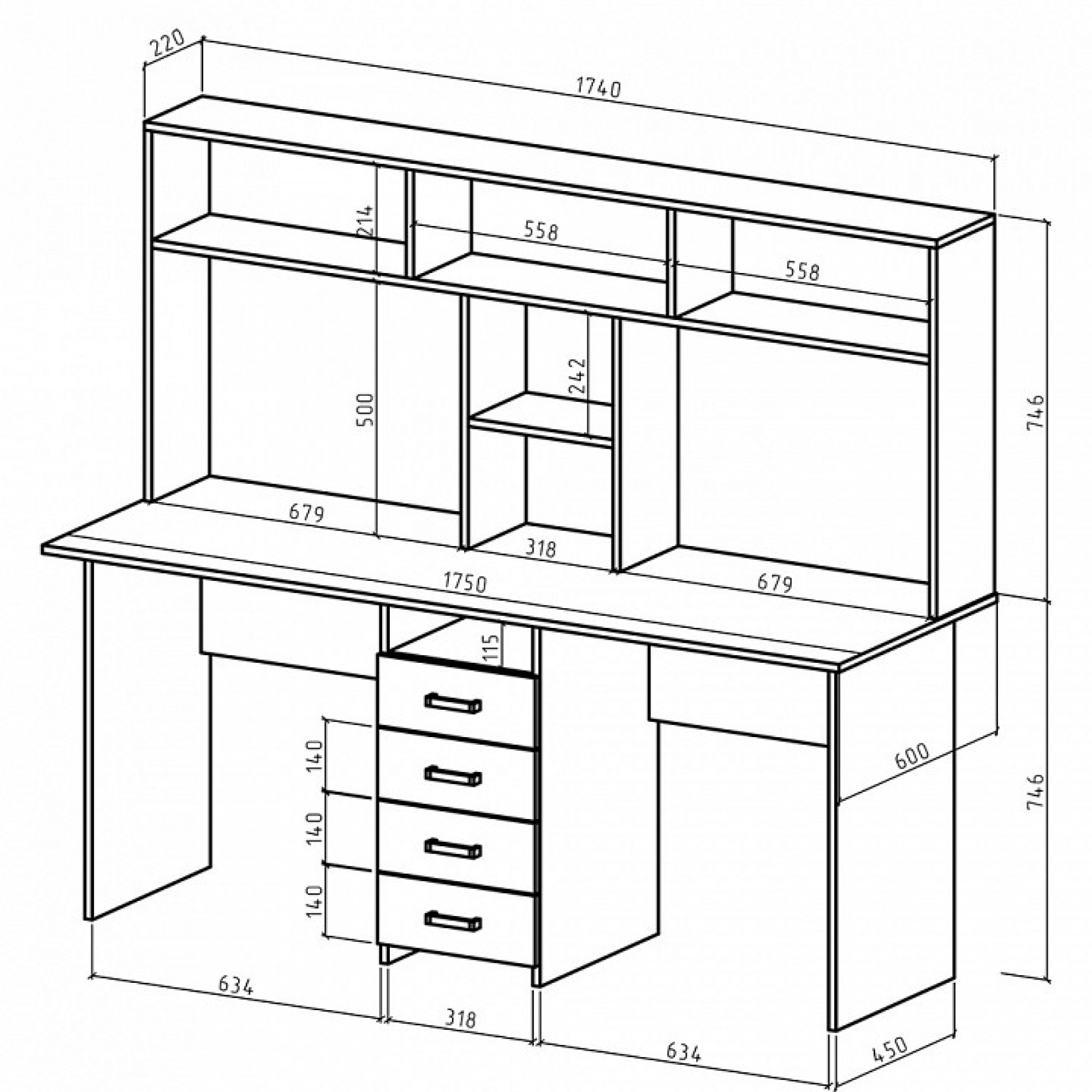 Стол компьютерный Лайт-11 СН    MAS_PSLT-11-SN-DS