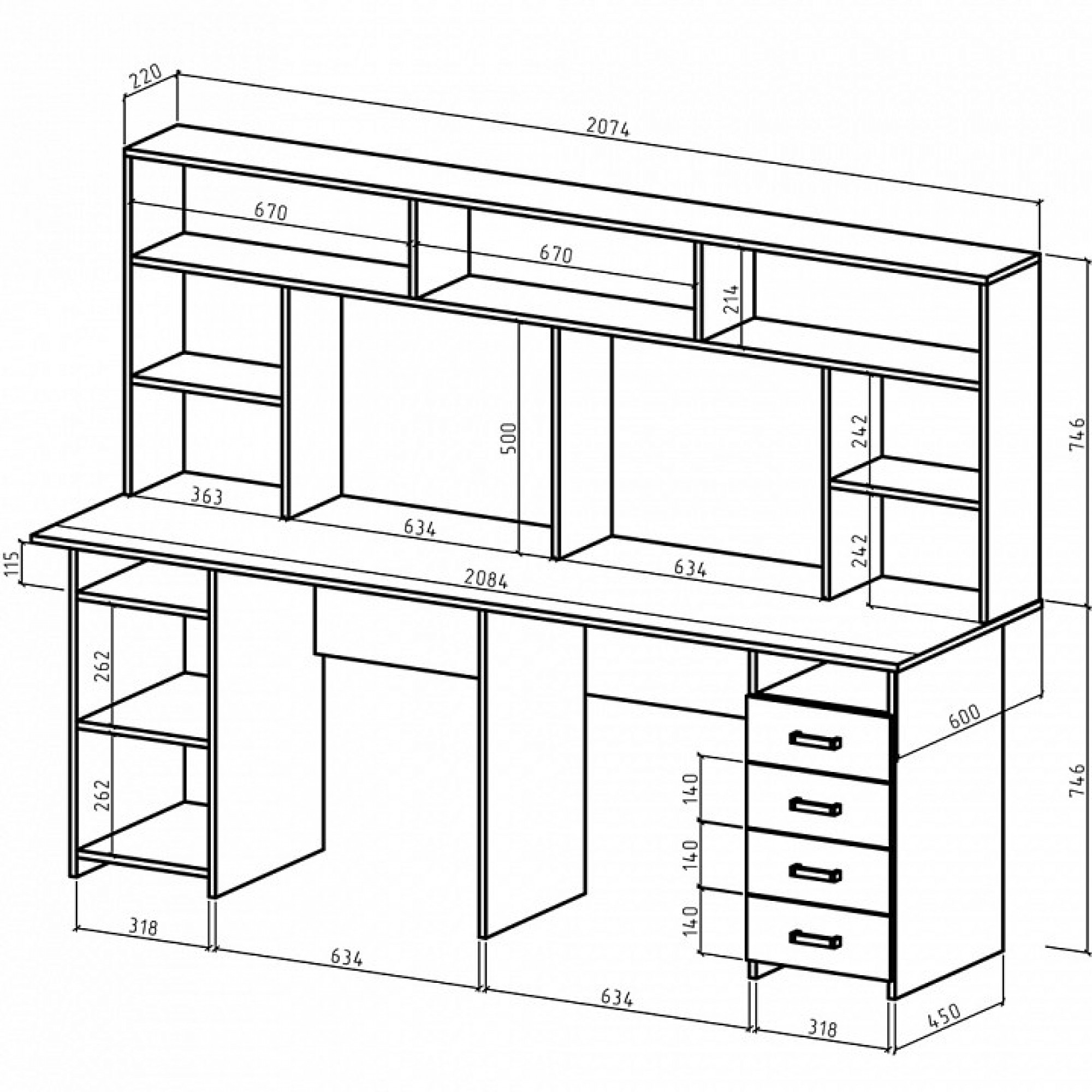 Стол компьютерный Лайт-13 СН    MAS_PSLT-13-SN-DS