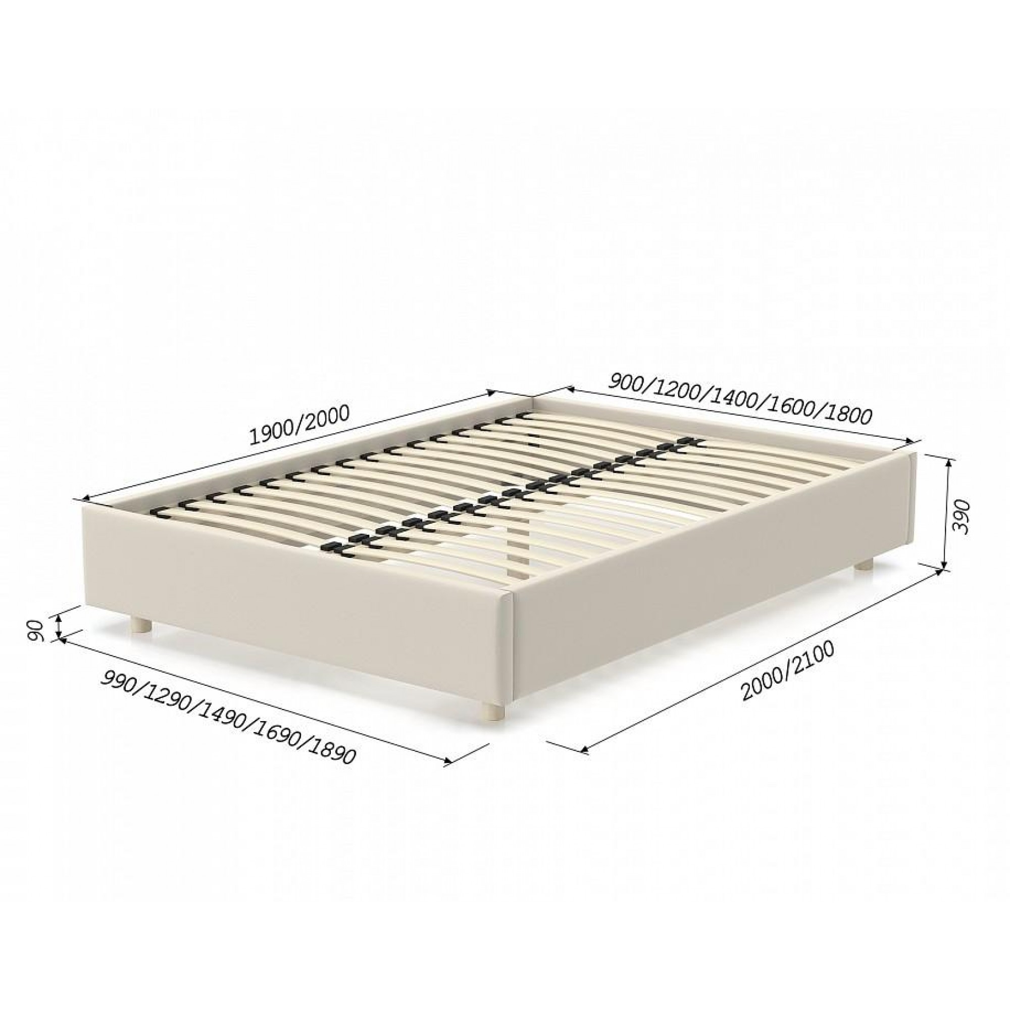 Кровать полутораспальная SleepBox    AND_684set2501