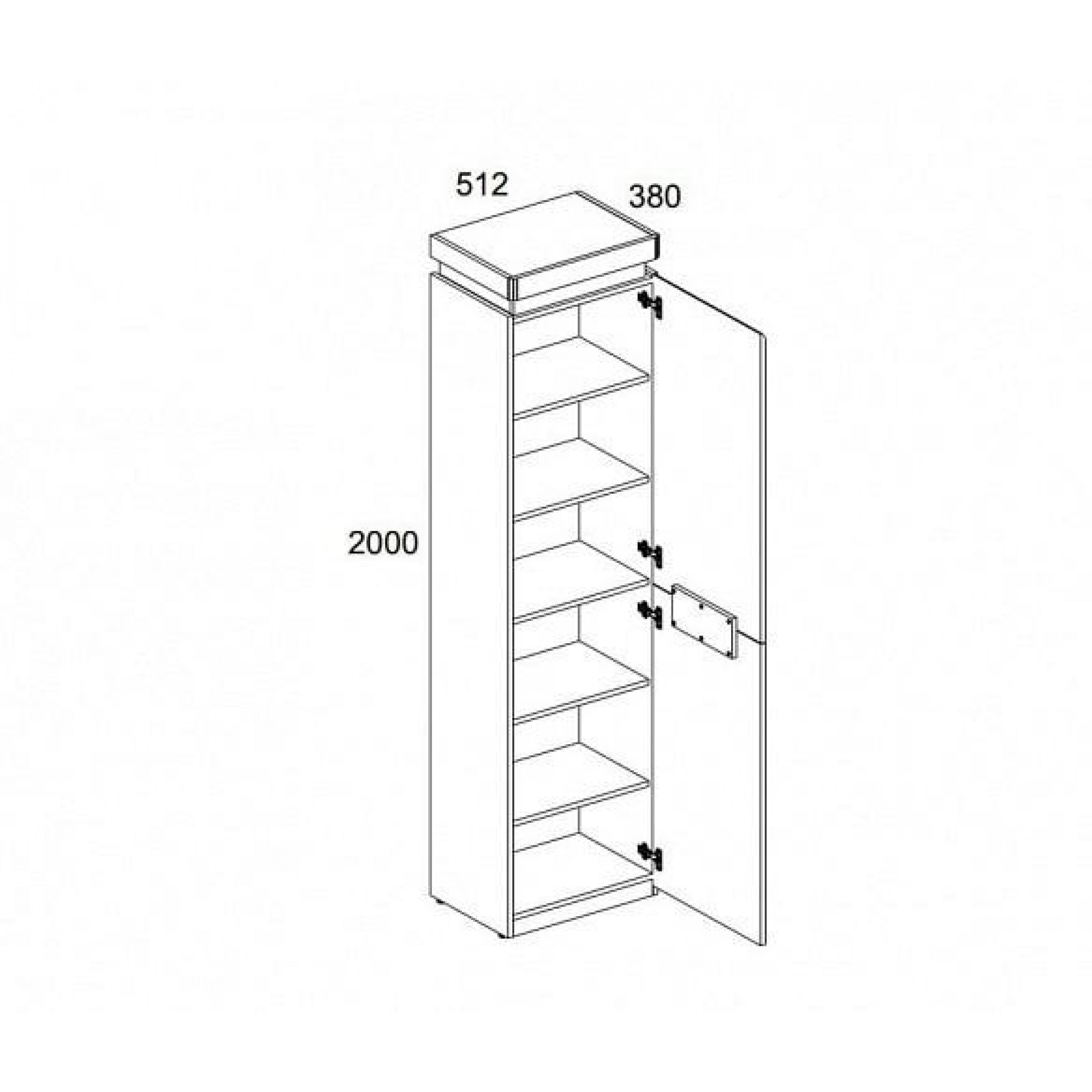 Шкаф для белья Torino 1D    ANR_UT-70005588