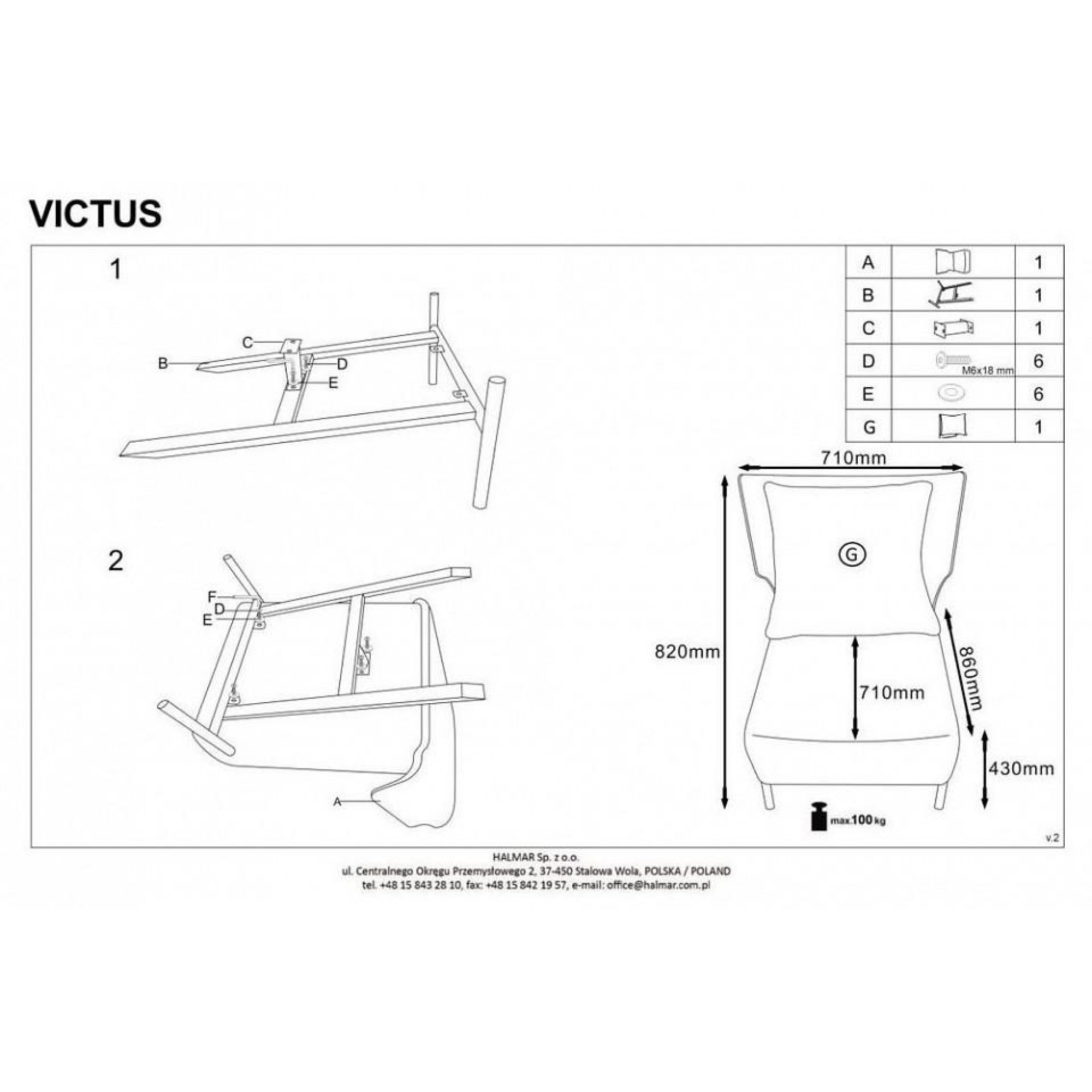 Кресло Victus V-CH-VICTUS-FOT-C.ZIELONY