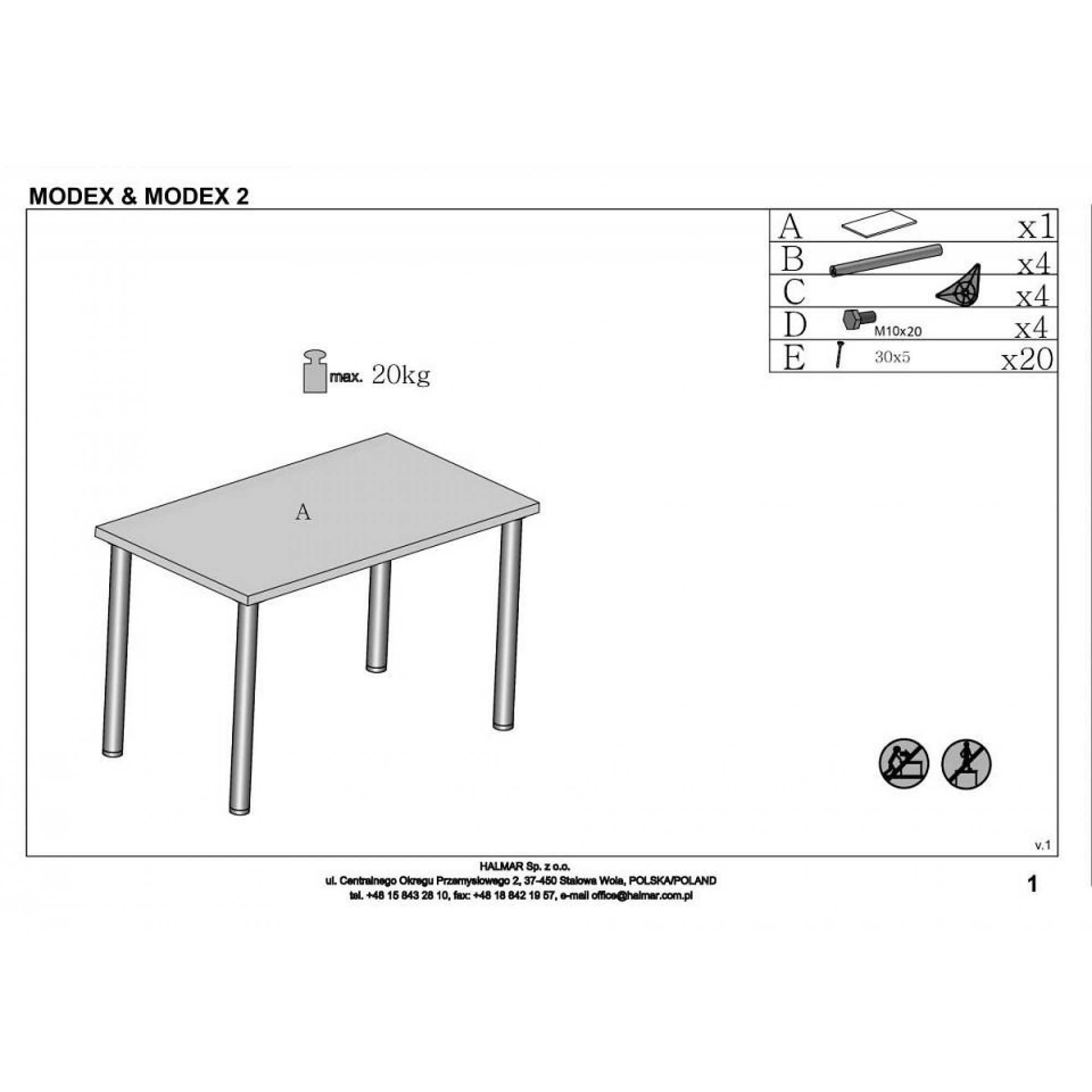 Стол обеденный Modex V-PL-MODEX 2_120-WOTAN