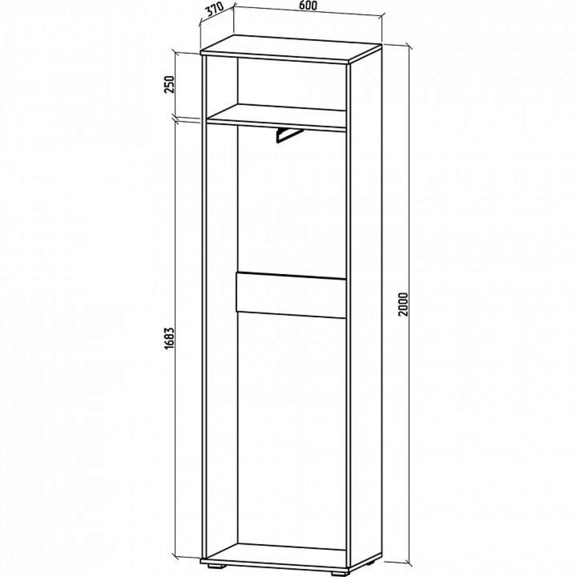 Шкаф платяной Тунис-4    MAS_SHT-4P-DS