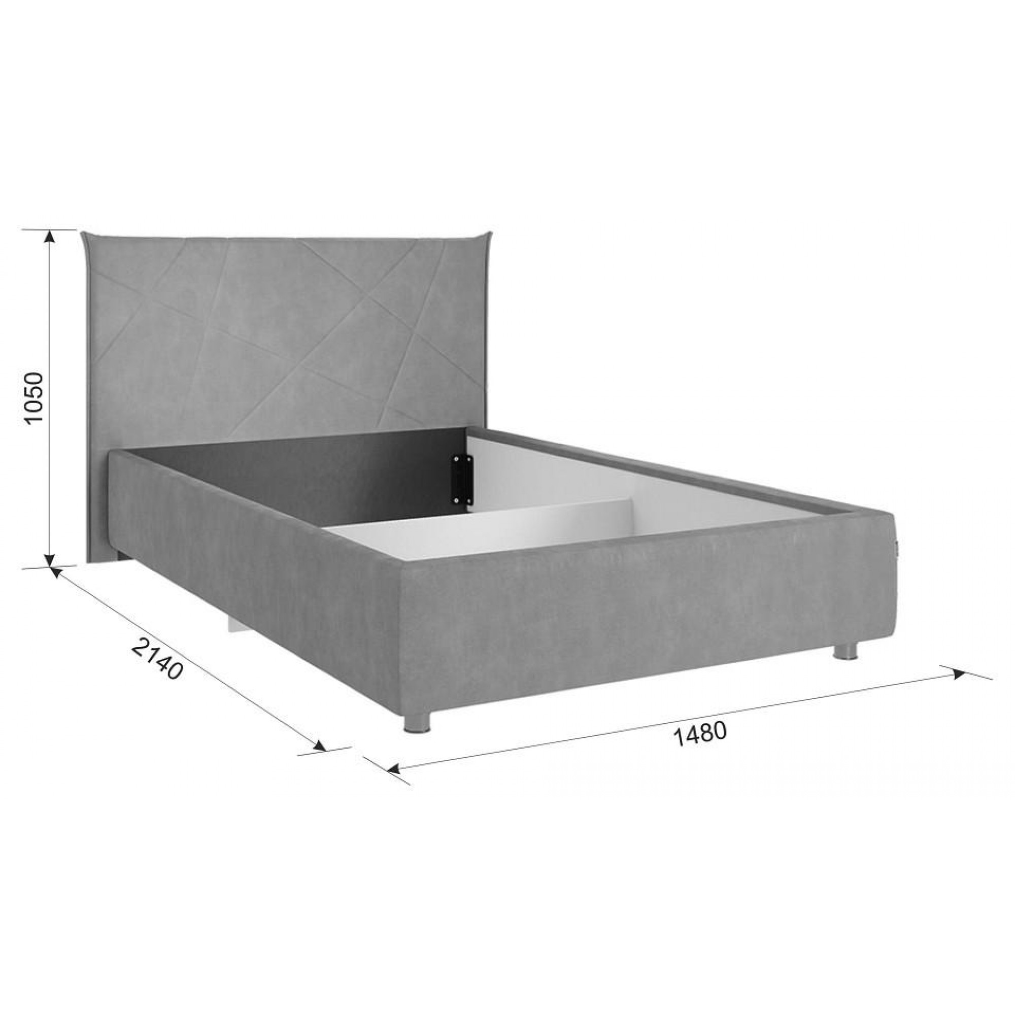Кровать полутораспальная Квест    MBS_KM1-2-17-2079