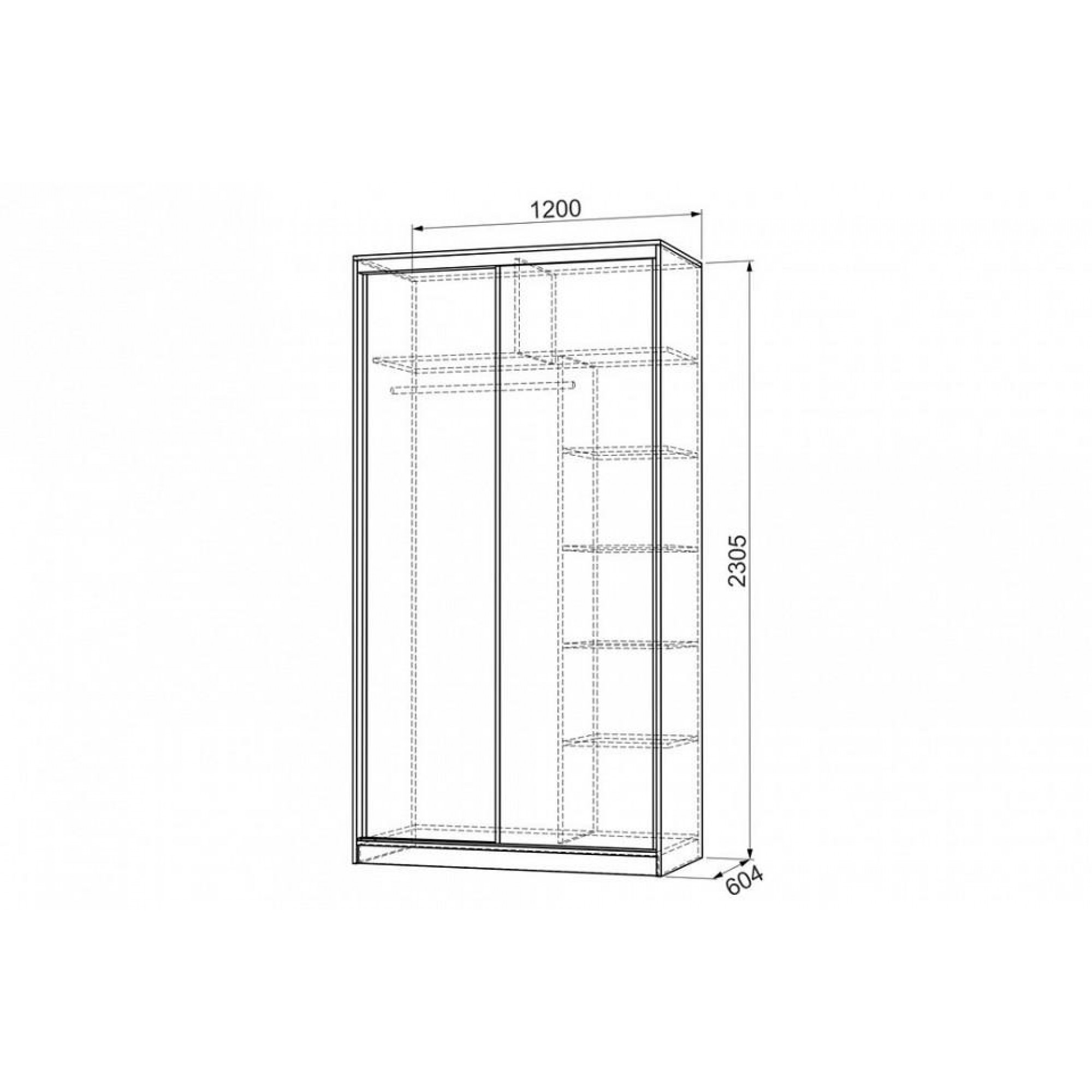 Шкаф-купе Рио 4-600 волны 2    MBS_SK-04R40_0739