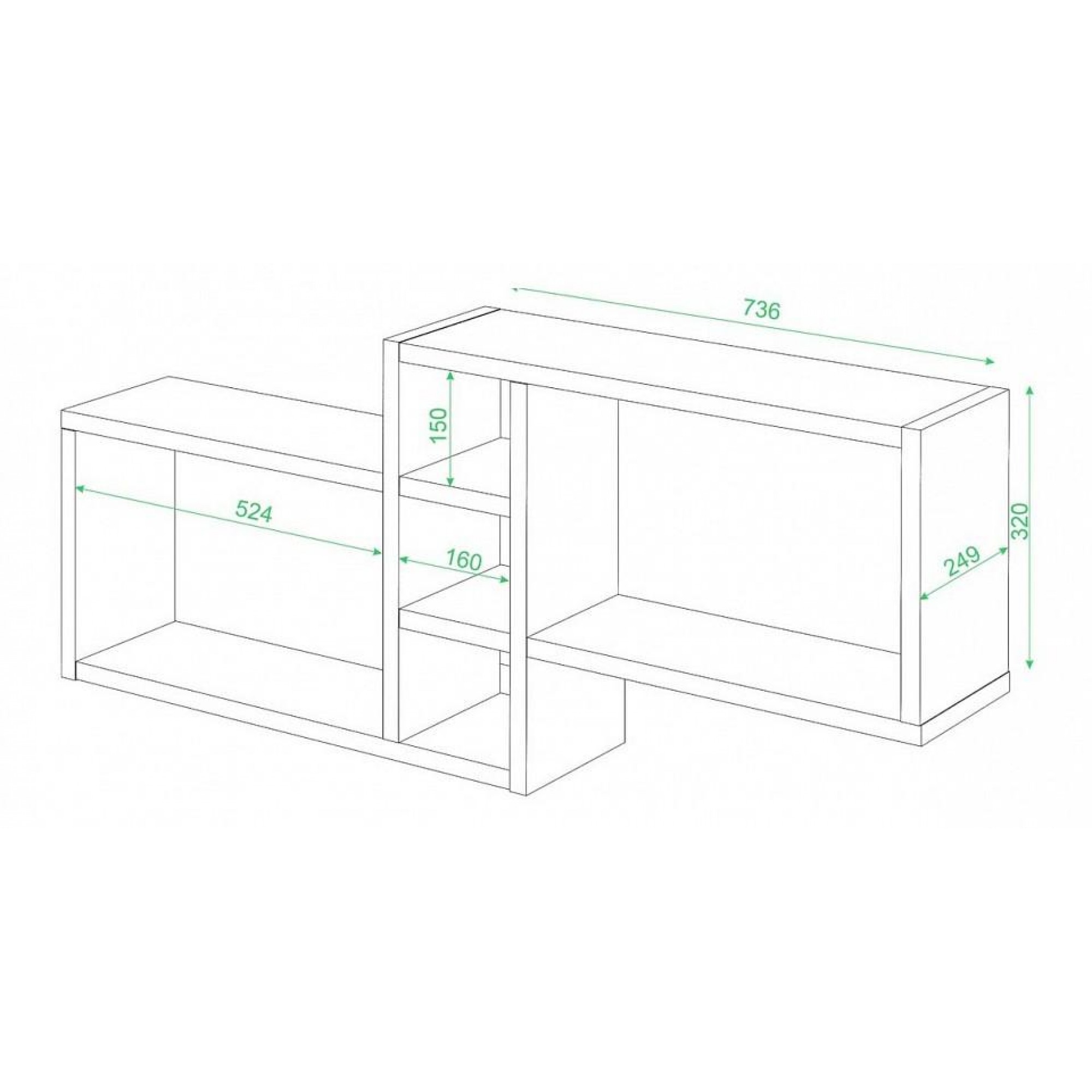 Полка книжная Домино ПК-20    MER_PK-20_SHBE