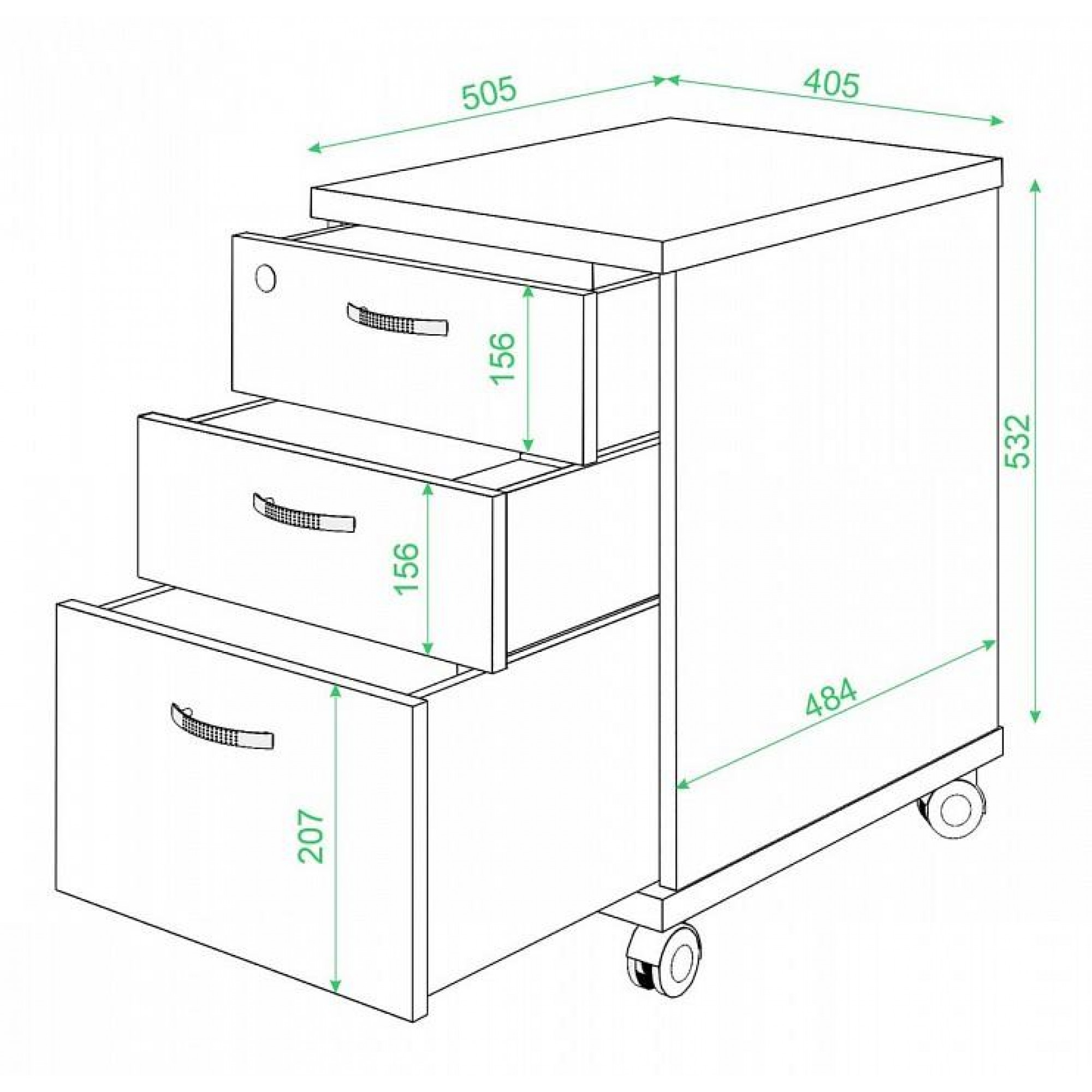 Тумбочка Домино ТС-2    MER_TS-2_KV