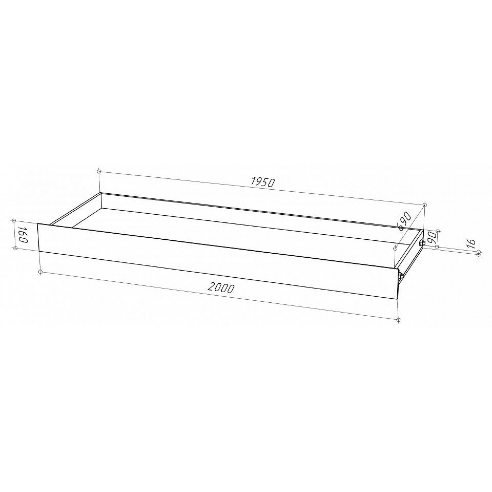 Ящик для кровати Stern NKM_72678290