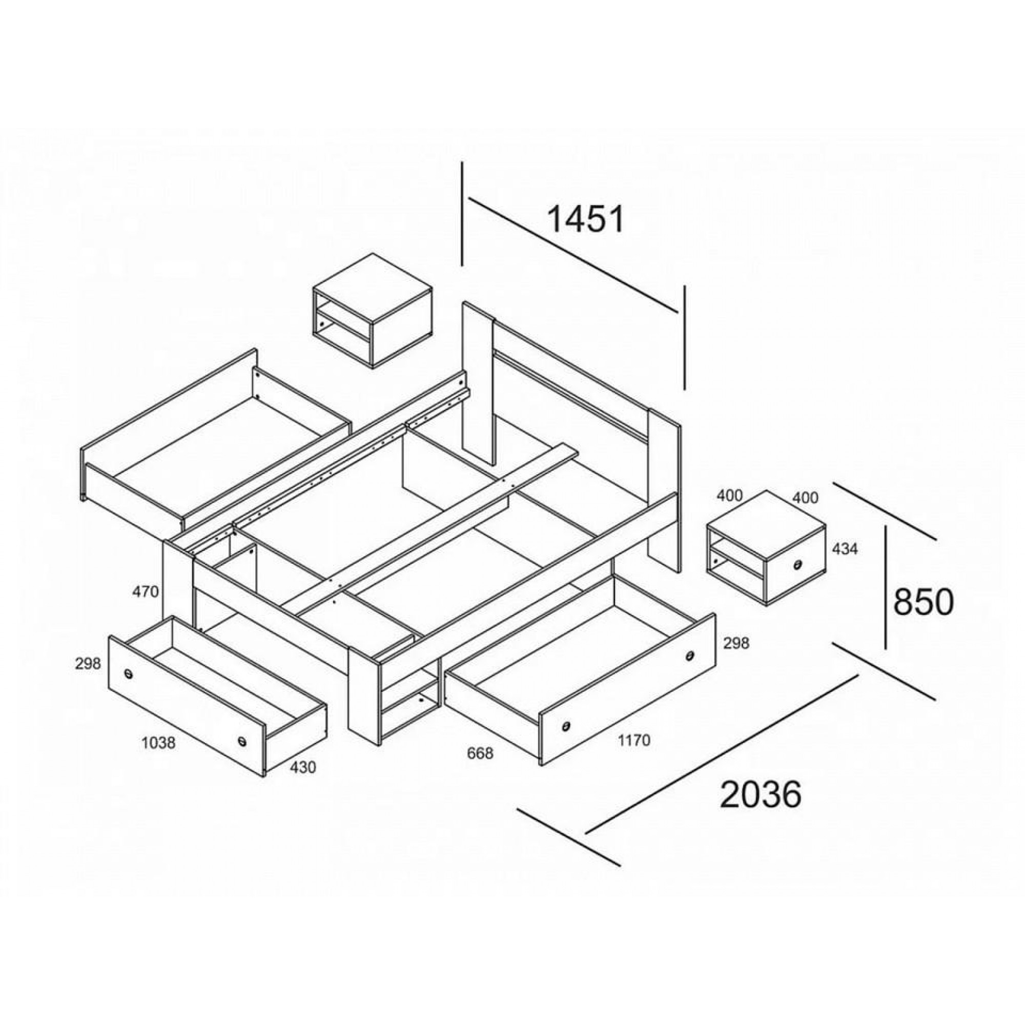 Кровать полутораспальная Стелла 140 СТЛ.132.07М    STL_2023013207010