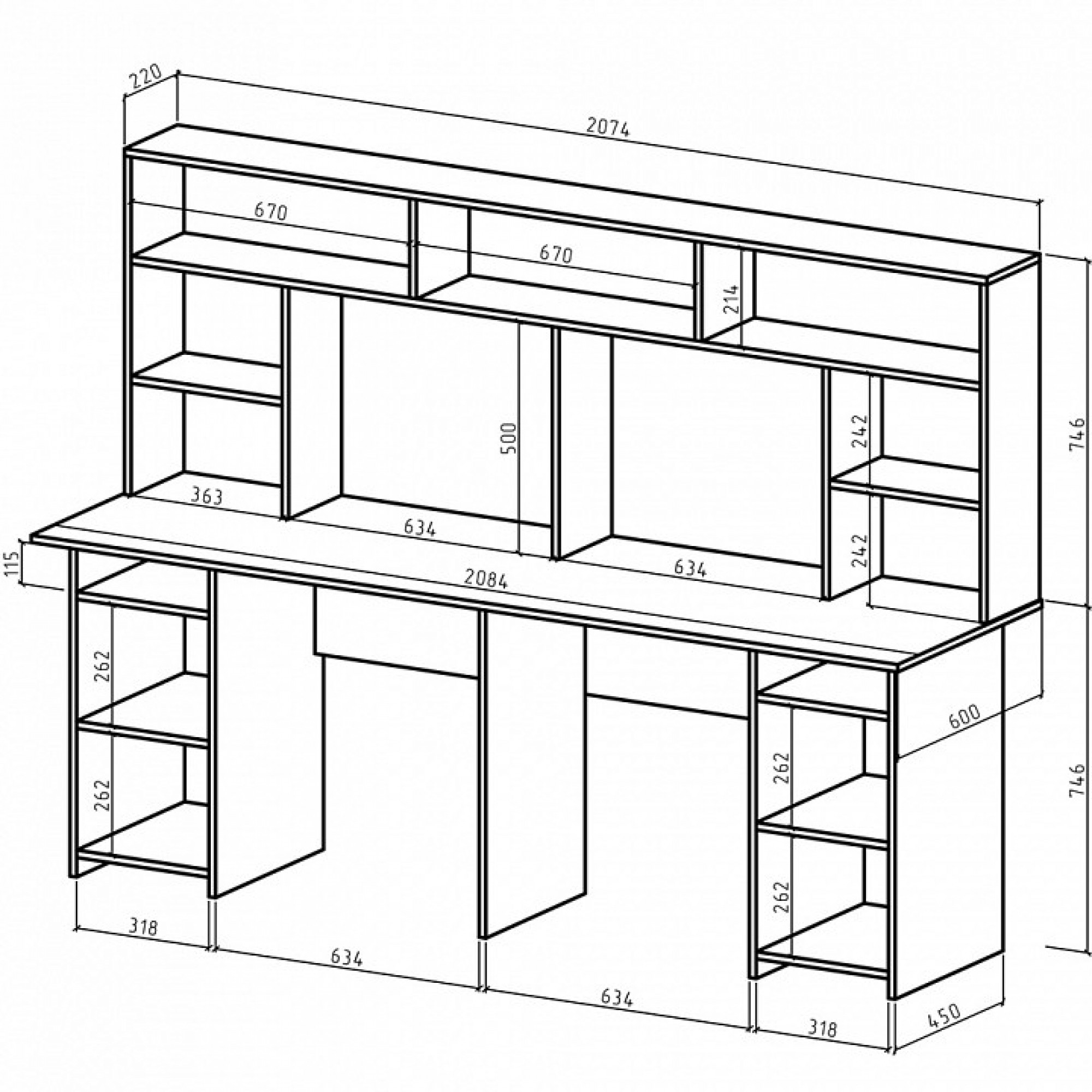 Стол компьютерный Лайт-12 СН    MAS_PSLT-12-SN-DSB