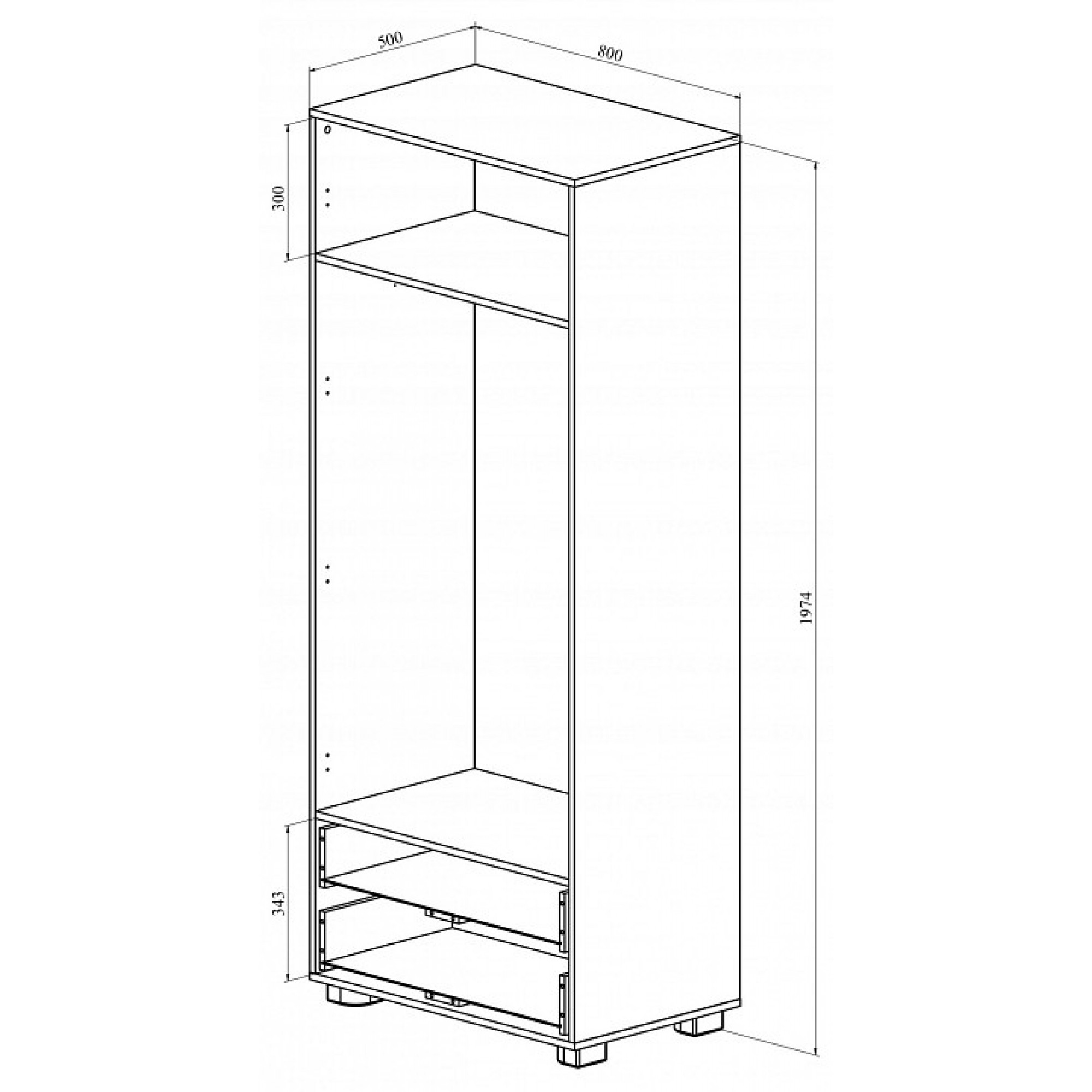 Шкаф платяной ДримСтар ДС-60К    KOM_DS-60K